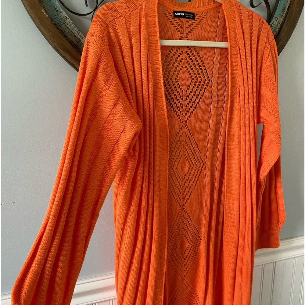 SHEIN orange sweater